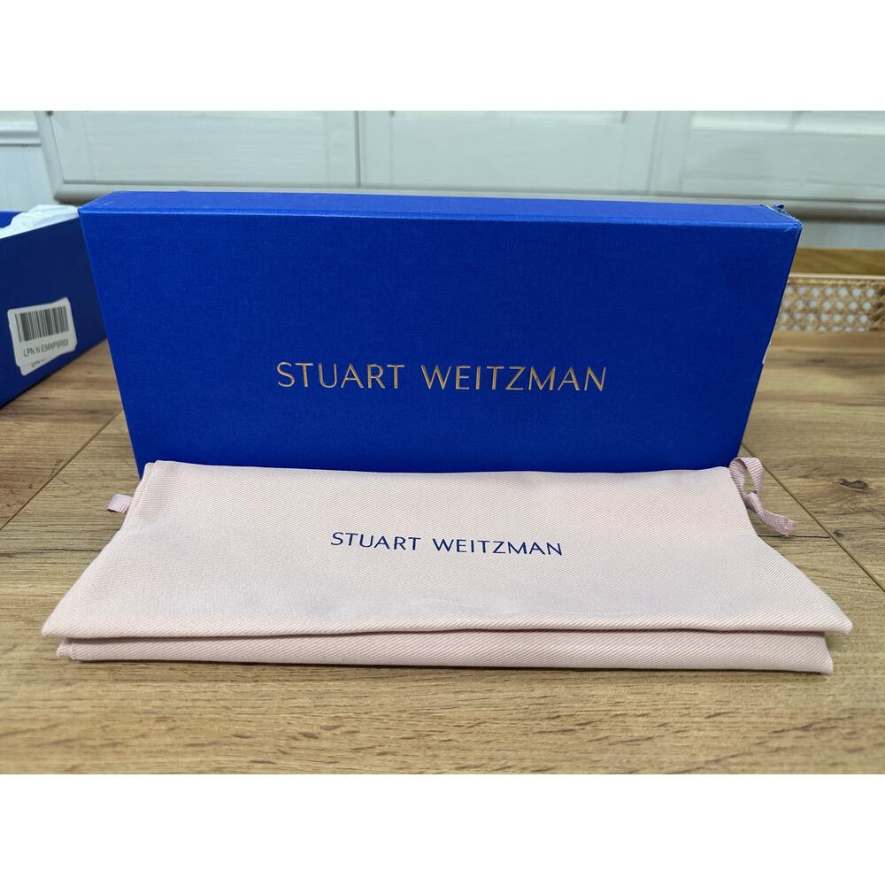 Stuart Weitzman Leonita Slide Sandal Tan Smooth Calf Leather Size 6 NIB Timeless - Picture 13 of 15